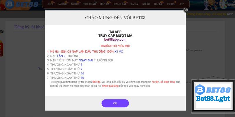 Đăng nhập Bet88 nhanh chóng và dễ dàng